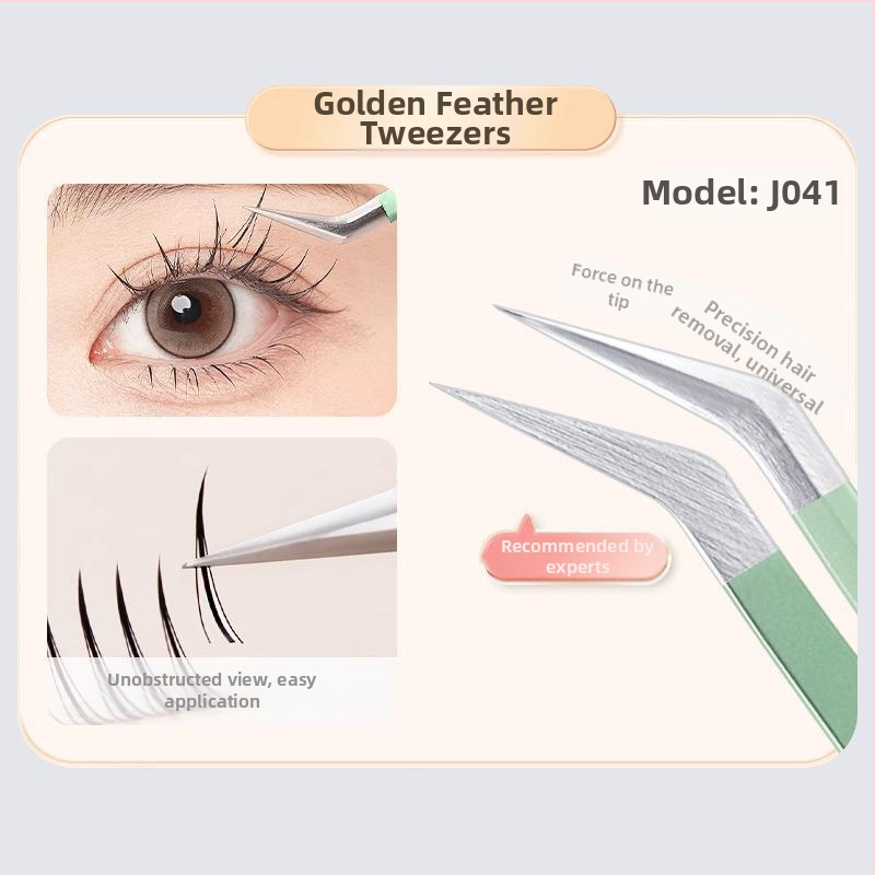 JONBOS nerūdijančio plieno dirbtinių blakstienų žnyplės – persodinimo žnyplės blakstienoms, pradedančiųjų įrankis, Jin Yu spaustukas blakstienų mokytojams