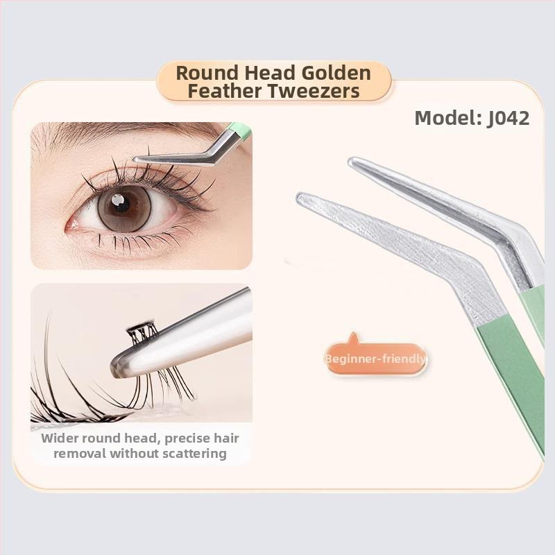 JONBOS nerūdijančio plieno dirbtinių blakstienų žnyplės – persodinimo žnyplės blakstienoms, pradedančiųjų įrankis, Jin Yu spaustukas blakstienų mokytojams