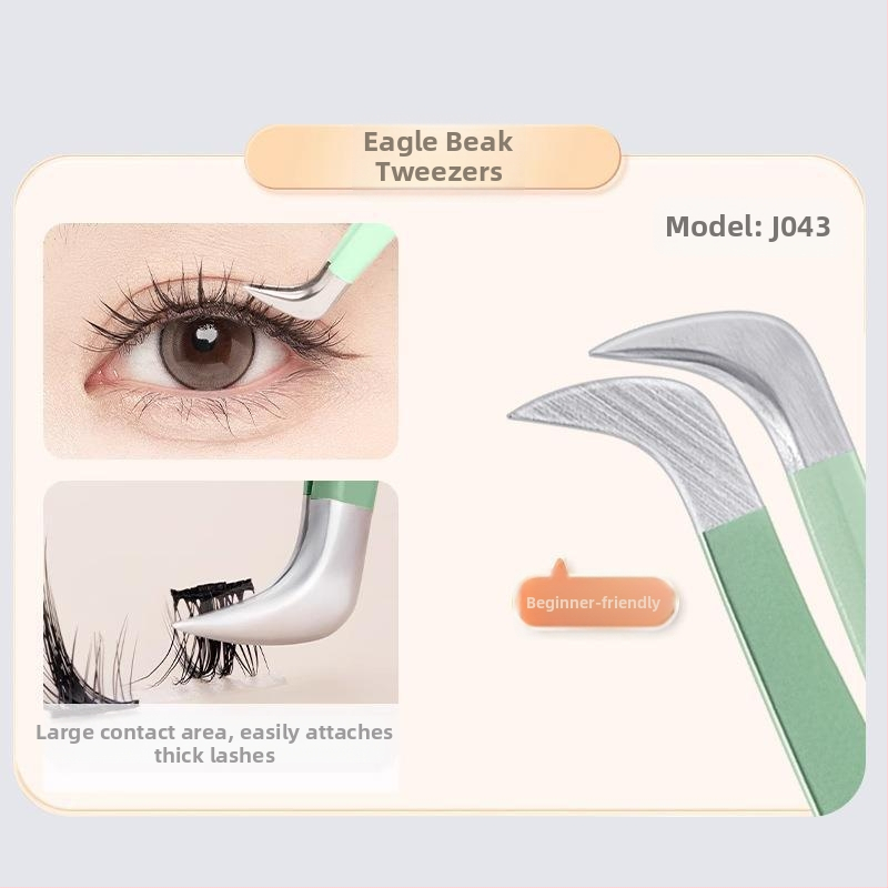JONBOS nerūdijančio plieno dirbtinių blakstienų žnyplės – persodinimo žnyplės blakstienoms, pradedančiųjų įrankis, Jin Yu spaustukas blakstienų mokytojams