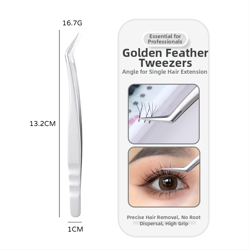 Profesionalios blakstienų pincetės su Feniks dizainu, tikslus tikslumas, nerūdijantis plienas