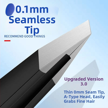 Liuliu beauty plokščios pincetės iš nerūdijančio plieno – daugiapaskirties grožio įrankis veido plaukelių šalinimui, antakių formavimui ir dirbtinių blakstienų lenkimui