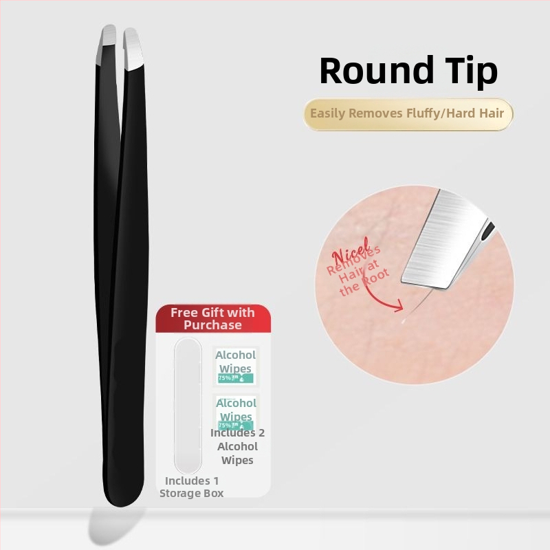 Liuliu beauty plokščios pincetės iš nerūdijančio plieno – daugiapaskirties grožio įrankis veido plaukelių šalinimui, antakių formavimui ir dirbtinių blakstienų lenkimui