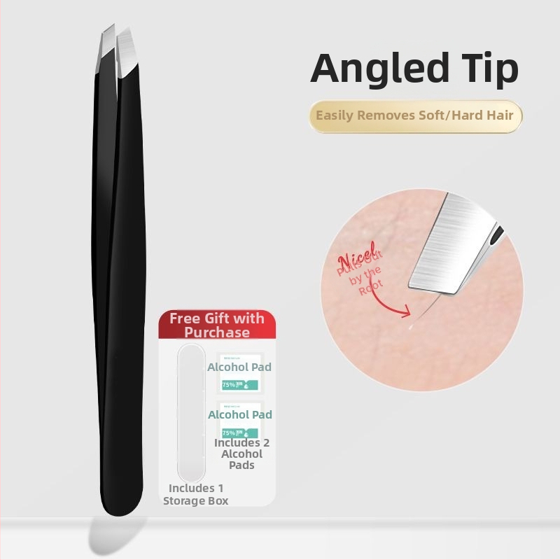 Liuliu beauty plokščios pincetės iš nerūdijančio plieno – daugiapaskirties grožio įrankis veido plaukelių šalinimui, antakių formavimui ir dirbtinių blakstienų lenkimui