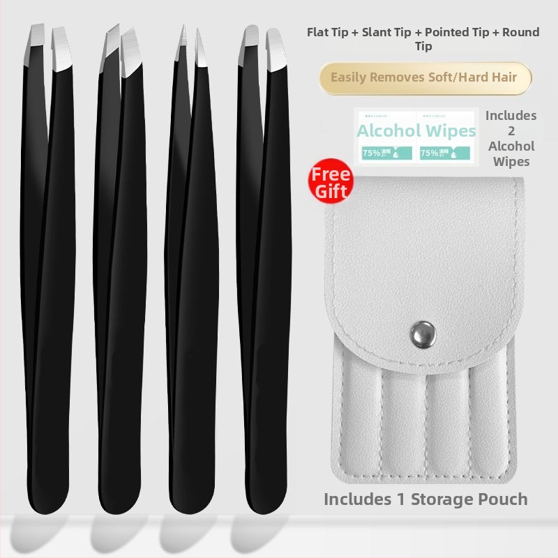 Liuliu beauty plokščios pincetės iš nerūdijančio plieno – daugiapaskirties grožio įrankis veido plaukelių šalinimui, antakių formavimui ir dirbtinių blakstienų lenkimui