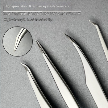 DQD nerūdijančiojo plieno blakstienų pincetai – tikslumas, veidrodinis paviršius, rankinis įrankis dirbtinėms blakėms