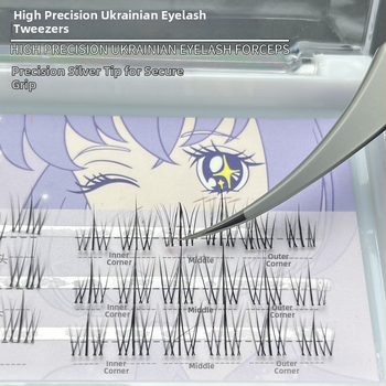 DQD nerūdijančiojo plieno blakstienų pincetai – tikslumas, veidrodinis paviršius, rankinis įrankis dirbtinėms blakėms