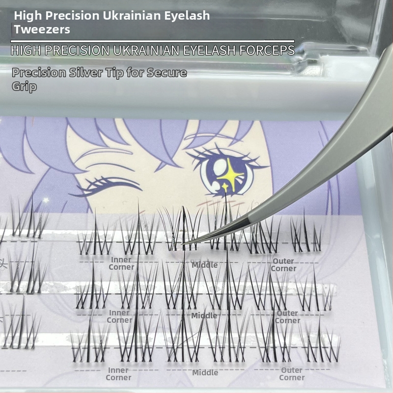 DQD nerūsējošā tērauda skropstu pincetes – precizitāte, spoguļa apdare, manuālā ierīce mākslīgām skropstām