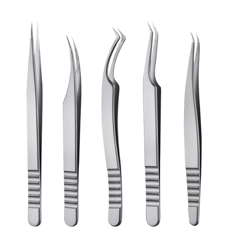 DQD nerūdijančiojo plieno blakstienų pincetai – tikslumas, veidrodinis paviršius, rankinis įrankis dirbtinėms blakėms