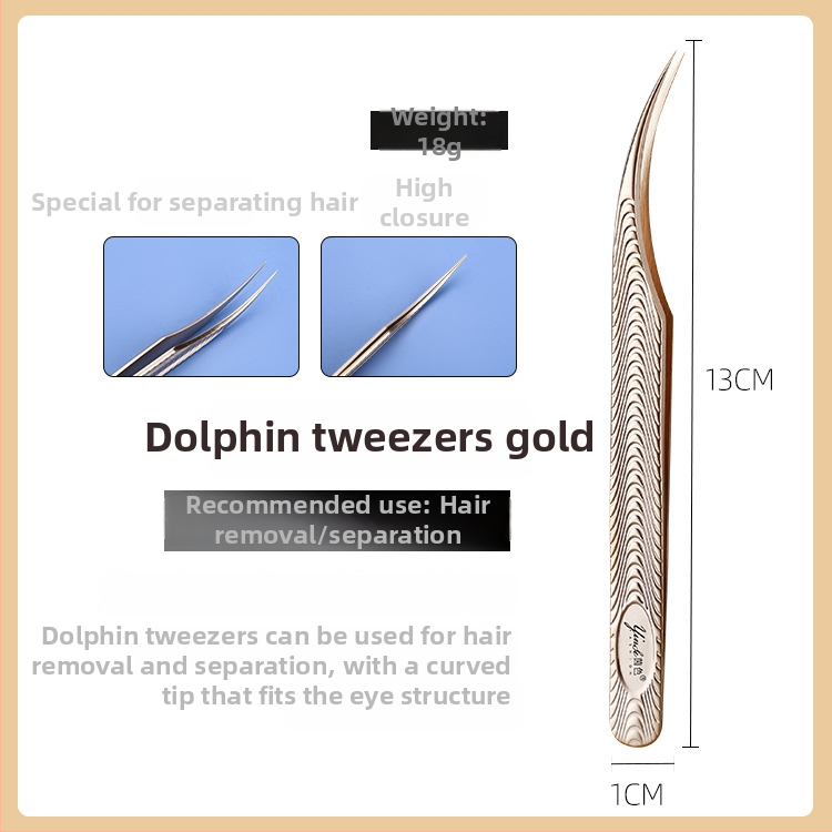 Aukštos tikslumo blakstienų žnyplutės – profesionalūs įrankiai blakstienų priauginimui, komplektas pradedantiesiems, nerūdijančio plieno, Yin color prekė, įgaliota privataus ženklo