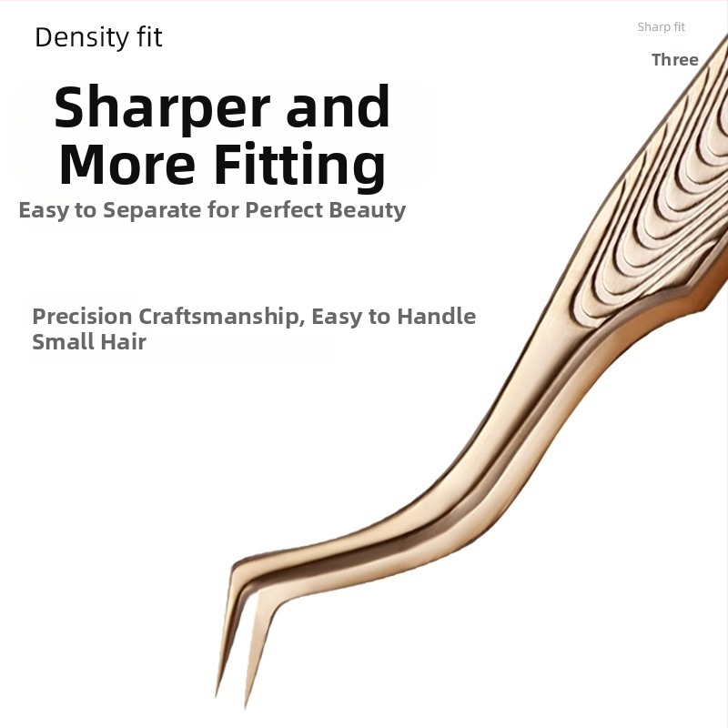 Augstas precizitātes skropstu pincetes – profesionāli skropstu pagarināšanas rīki iesācējiem, nerūsējošs tērauds, Yin color zīmols, autorizēts privātais zīmols