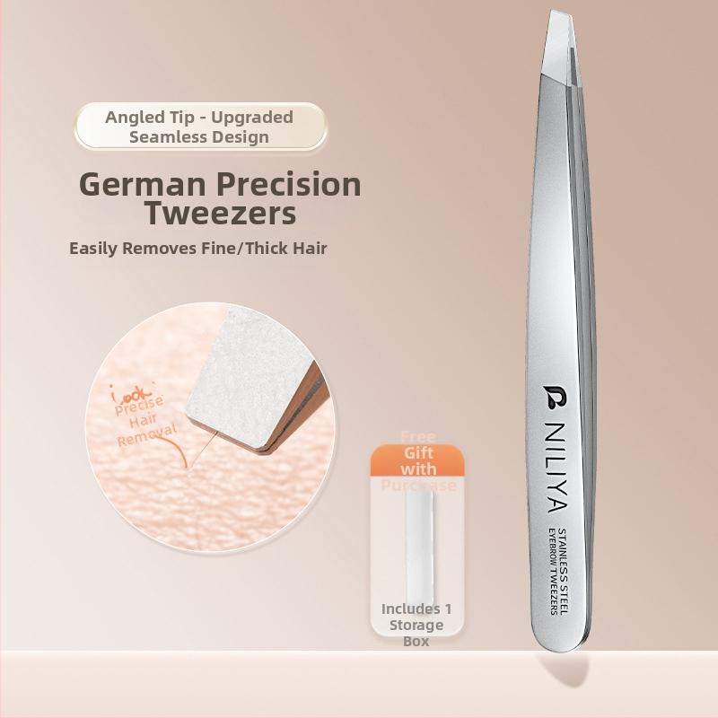 Niliya Augstas precizitātes uzacu pincetes — instrumentu komplekts uzacēm, skropstām un smalkiem matiņiem