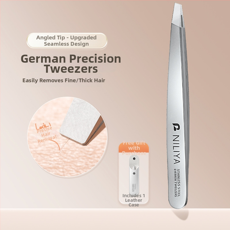 Niliya Augstas precizitātes uzacu pincetes — instrumentu komplekts uzacēm, skropstām un smalkiem matiņiem