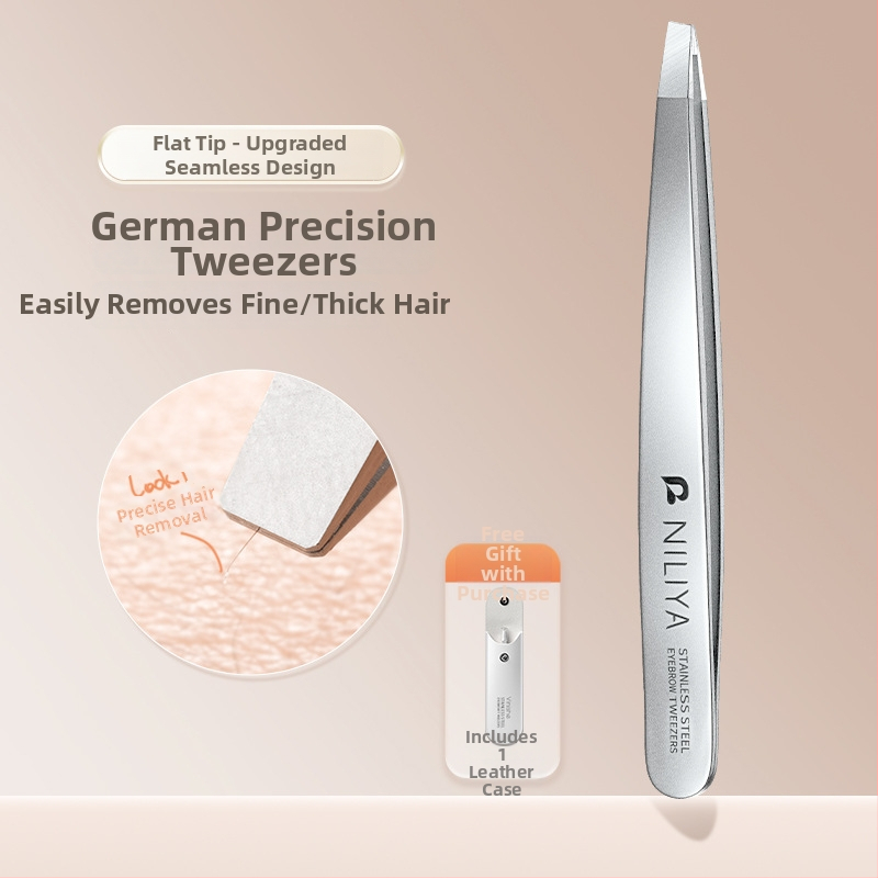 Niliya Augstas precizitātes uzacu pincetes — instrumentu komplekts uzacēm, skropstām un smalkiem matiņiem