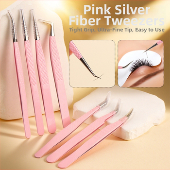 Blakstienų persodinimo pincetai su nerūdijančio pluošto galvute, aukšta precizija