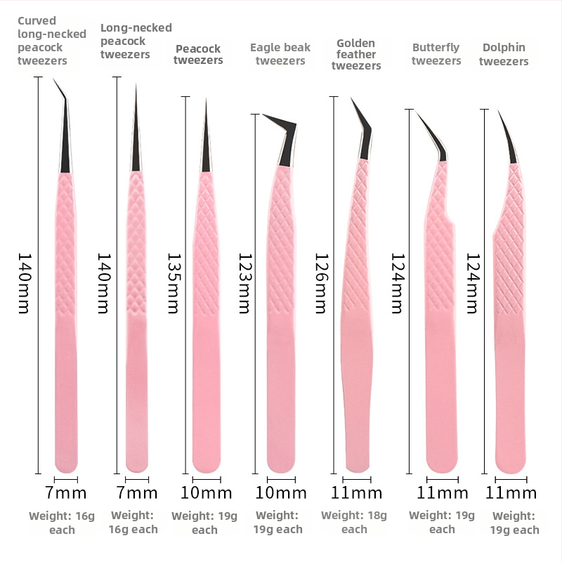 Ripsmete grefeerimise pintsetid roostevabast terasest kiudpeaga, kõrge täpsus