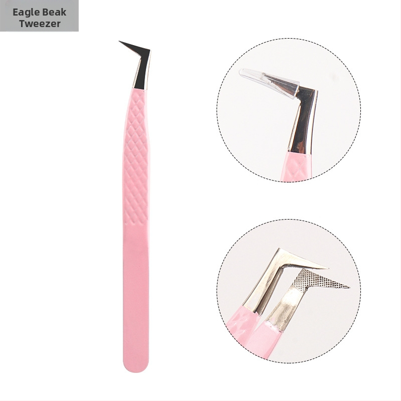 Blakstienų persodinimo pincetai su nerūdijančio pluošto galvute, aukšta precizija