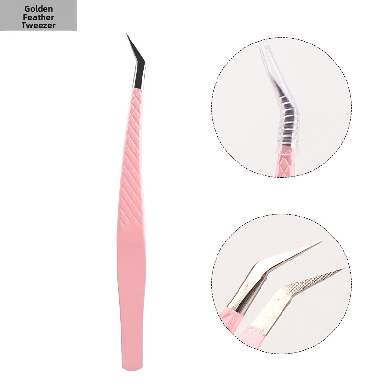 Blakstienų persodinimo pincetai su nerūdijančio pluošto galvute, aukšta precizija