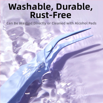 BQI mini žnyplės su apvalia galvute dirbtinėms blakstienoms – įrankis jų užklijavimui pradedantiesiems, be importo