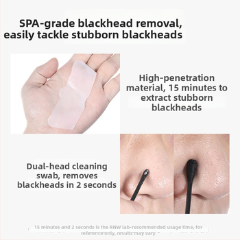 Rnw nosies pleistras su dvigubu valymo efektu – porų susiaurinimas, juodųjų dėmių šalinimas, drėkinimas, stanginimas, 10 vnt