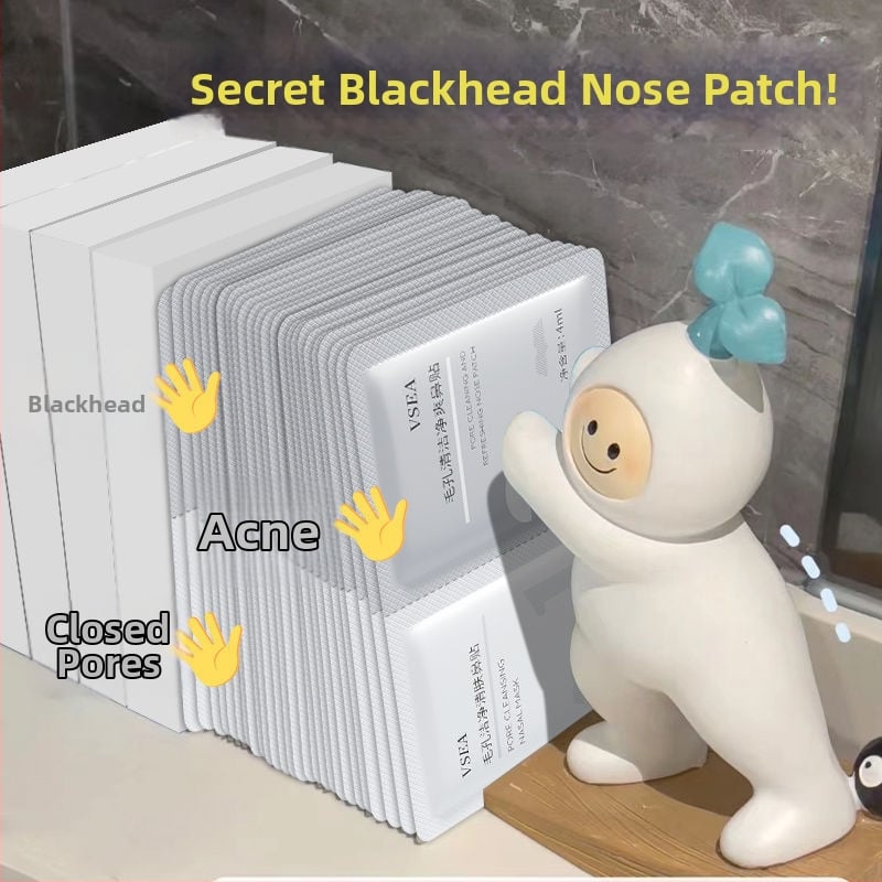 VSEA Nosies pleistrai juodų spuogelių šalinimui – porų giluminis valymas, T-zonos priežiūra, 4ml×5 pleistrai + 4ml×5 pleistrai