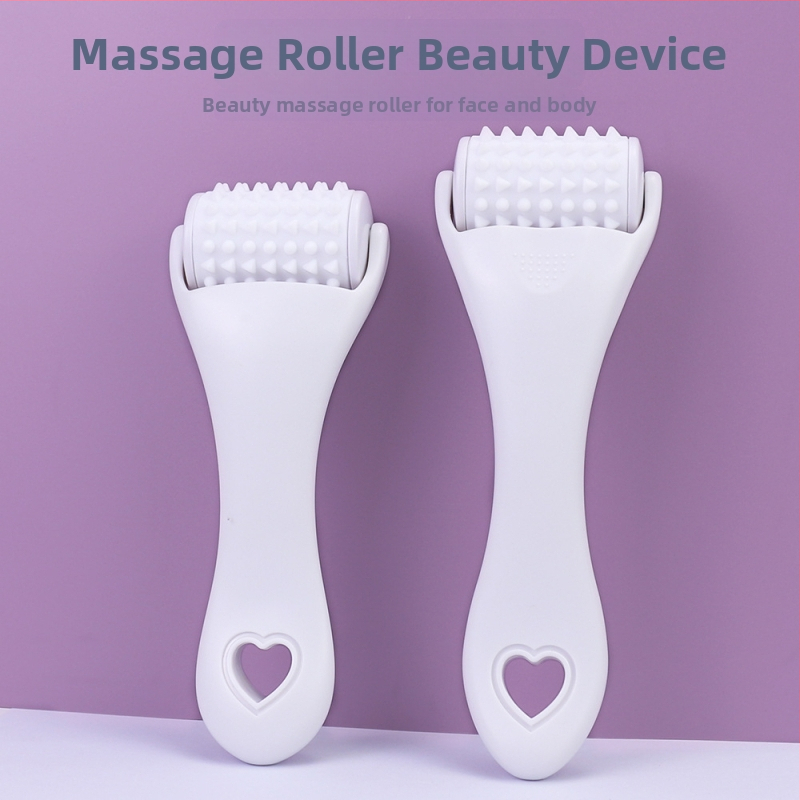 Silikoninis veido masažo volelis, rankinis, be elektros, su nuimamuoju voleliu, skirtas veido masažai ir pakėlimui