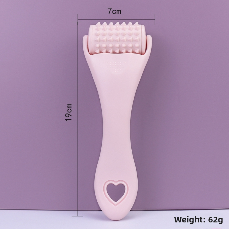 Silikoninis veido masažo volelis, rankinis, be elektros, su nuimamuoju voleliu, skirtas veido masažai ir pakėlimui