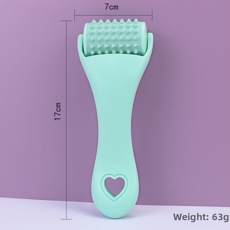 Silikoninis veido masažo volelis, rankinis, be elektros, su nuimamuoju voleliu, skirtas veido masažai ir pakėlimui