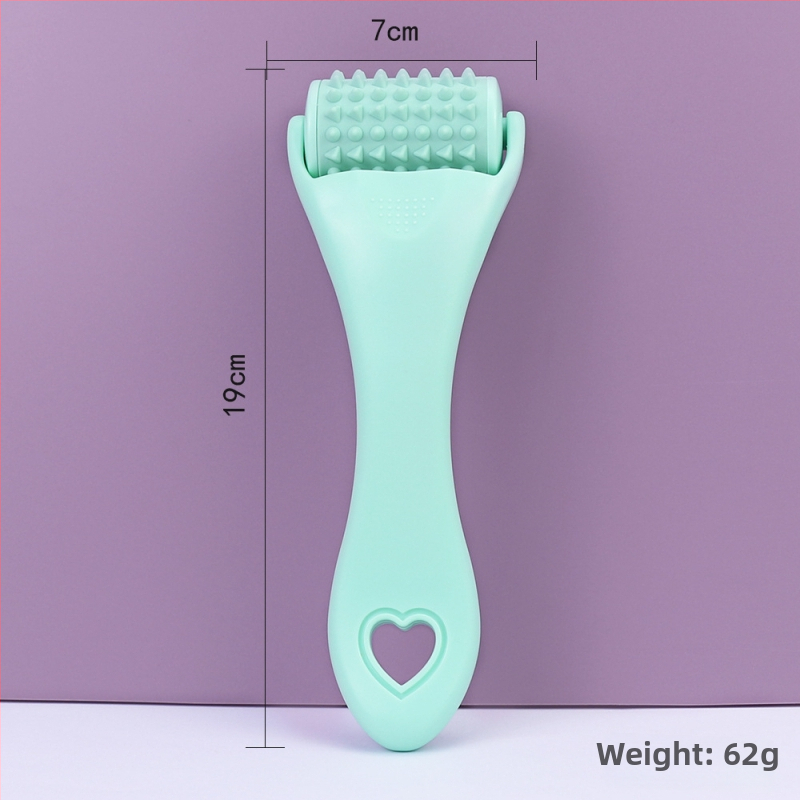 Silikoninis veido masažo volelis, rankinis, be elektros, su nuimamuoju voleliu, skirtas veido masažai ir pakėlimui
