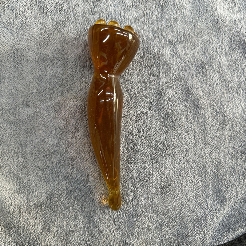 Pontmasszázs bot méhviasz anyagból, arcápolásra, logóval.