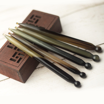 Természetes szarvból készült arcmasszázs eszköz pontmasszázshoz – kozmetikai eszköz, szépség toll, Remembering the Silky Years márka