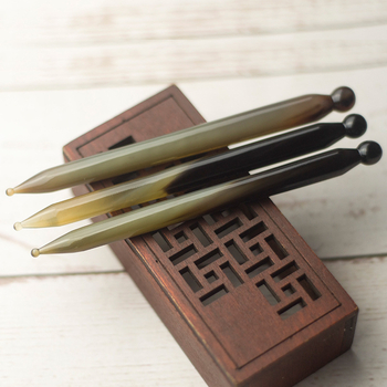 Természetes szarvból készült arcmasszázs eszköz pontmasszázshoz – kozmetikai eszköz, szépség toll, Remembering the Silky Years márka