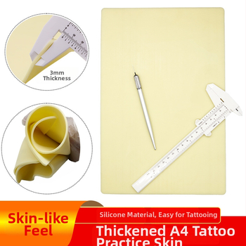 Tattoo praktinė oda antakiams, silikoninė imitacinė oda, universaliam naudojimui, apie 180 g