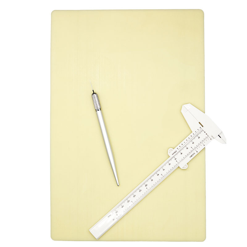 Piele de practică pentru tatuaj sprâncene, silicon, piele imitatie, utilizare universală, aproximativ 180 g