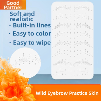 Praktinė oda antakių tatuiravimui, minkšta silikono tekstūra, pradedantiesiems. Importas: Ne; Tinka universaliam naudojimui.