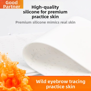 Praktinė oda antakių tatuiravimui, minkšta silikono tekstūra, pradedantiesiems. Importas: Ne; Tinka universaliam naudojimui.