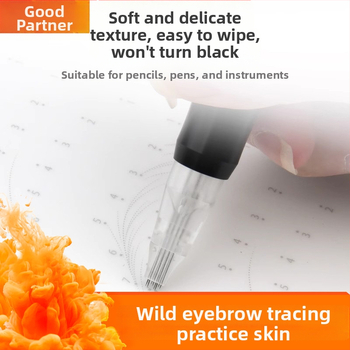 Praktinė oda antakių tatuiravimui, minkšta silikono tekstūra, pradedantiesiems. Importas: Ne; Tinka universaliam naudojimui.