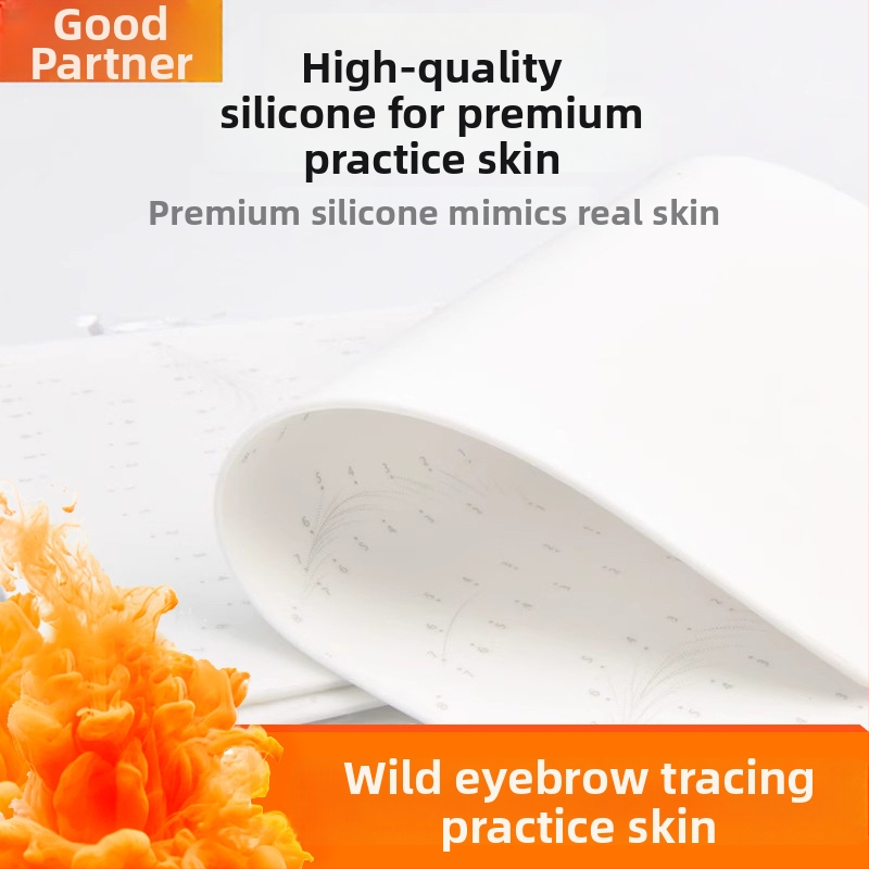 Praktinė oda antakių tatuiravimui, minkšta silikono tekstūra, pradedantiesiems. Importas: Ne; Tinka universaliam naudojimui.