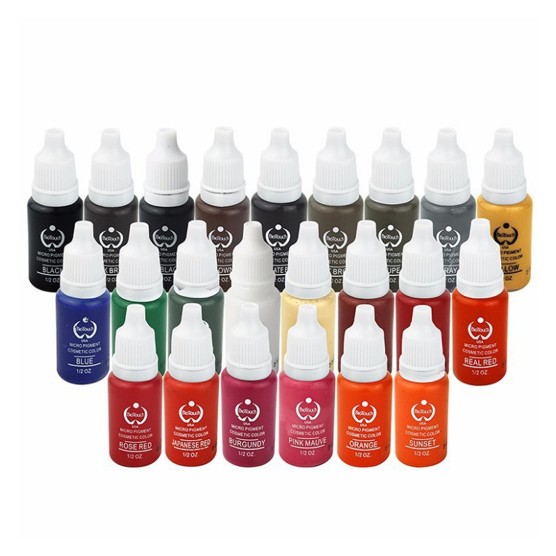 Praktinis pigmentas tatuiruotėms antakiams, lūpoms ir akių kontūro (25 g) – suderinamas su tatuiravimo mašinėle ir rankiniu rašikliu