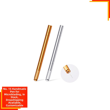 Kosmetinis tatuiravimo pieštukas su kryžmine linija, cilindrinė lydinio rankinė, Chi Yue Embroidery Makeup, 15 g, pakuotė 500 vnt.