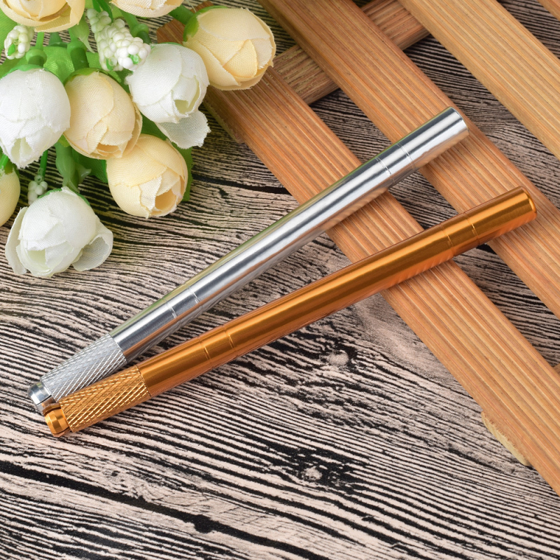 Kosmetinis tatuiravimo pieštukas su kryžmine linija, cilindrinė lydinio rankinė, Chi Yue Embroidery Makeup, 15 g, pakuotė 500 vnt.