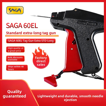 SAGA etikečių pistolė 60EL, išplėsta adata, skirta drabužiams ir tekstilei