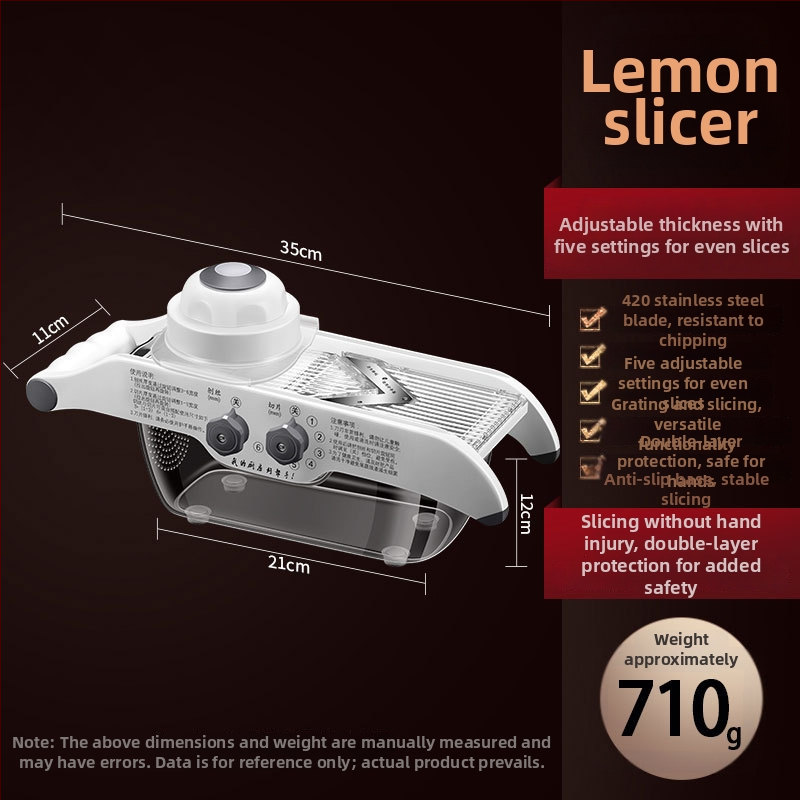 Daugiafunkcinė daržovių pjaustyklė — ABS+420 plienas, prekės ženklas AKL, logotipo spauda įmanoma, pritaikymas, šiuolaikiškas minimalistinis stilius