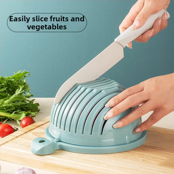 Daugiafunkcinis daržovių pjaustytuvas su pjaustymo dubeniu | Medžiaga: PP | Individualizuotas apdorojimas | Logotipo spauda