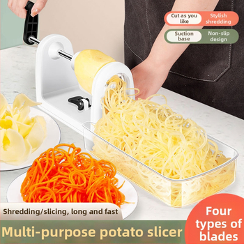 AKL Daugiafunkcinis rankinis tarkavimo įrankis bulvėms ir daržovėms – korpusas ABS/PS/TPR, 420J2 plieno ašmenys