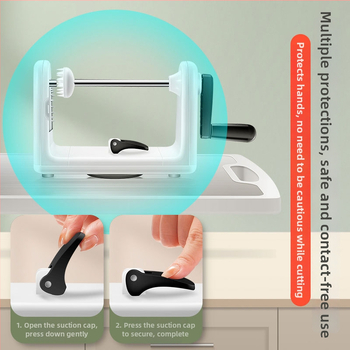 AKL Daugiafunkcinis rankinis tarkavimo įrankis bulvėms ir daržovėms – korpusas ABS/PS/TPR, 420J2 plieno ašmenys