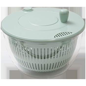 Daugiafunkcinis daržovių pjaustytuvas su rankiniu besisukančiu nusausinimo krepšeliu, PET/ABS medžiaga, logotipo spausdinimas įmanomas, pradėta 2024 m.