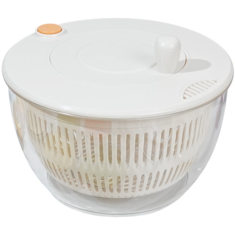 Daugiafunkcinis daržovių pjaustytuvas su rankiniu besisukančiu nusausinimo krepšeliu, PET/ABS medžiaga, logotipo spausdinimas įmanomas, pradėta 2024 m.