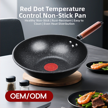 Wok keptuvė su nelimpančia danga, rafinuotas geležies, daugiasluoksnis dugnas, 8 cm gylis, 1,5 kg svoris