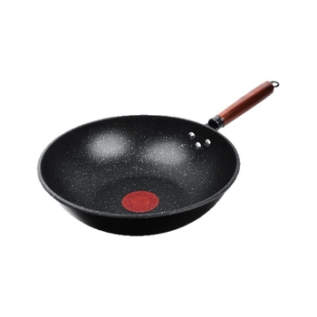 Wok keptuvė su nelimpančia danga, rafinuotas geležies, daugiasluoksnis dugnas, 8 cm gylis, 1,5 kg svoris