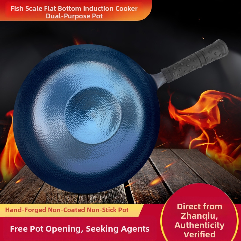 Ketaus wokas su mediniu dangčiu, vieno dugno, be dengimo, neprilimpanči paviršius, suderinamas su įprastomis kaitlentėmis